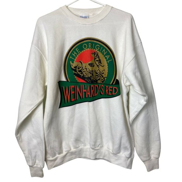 Weinhard's The Original Blue Boar Red VTG Sweatshirt Large Crew Neck — Deadstock - Picture 1 of 6